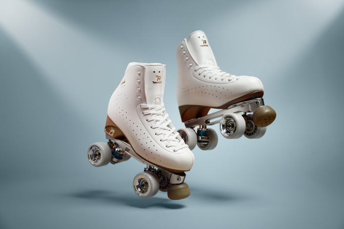 Foto in studio pattini a rotelle